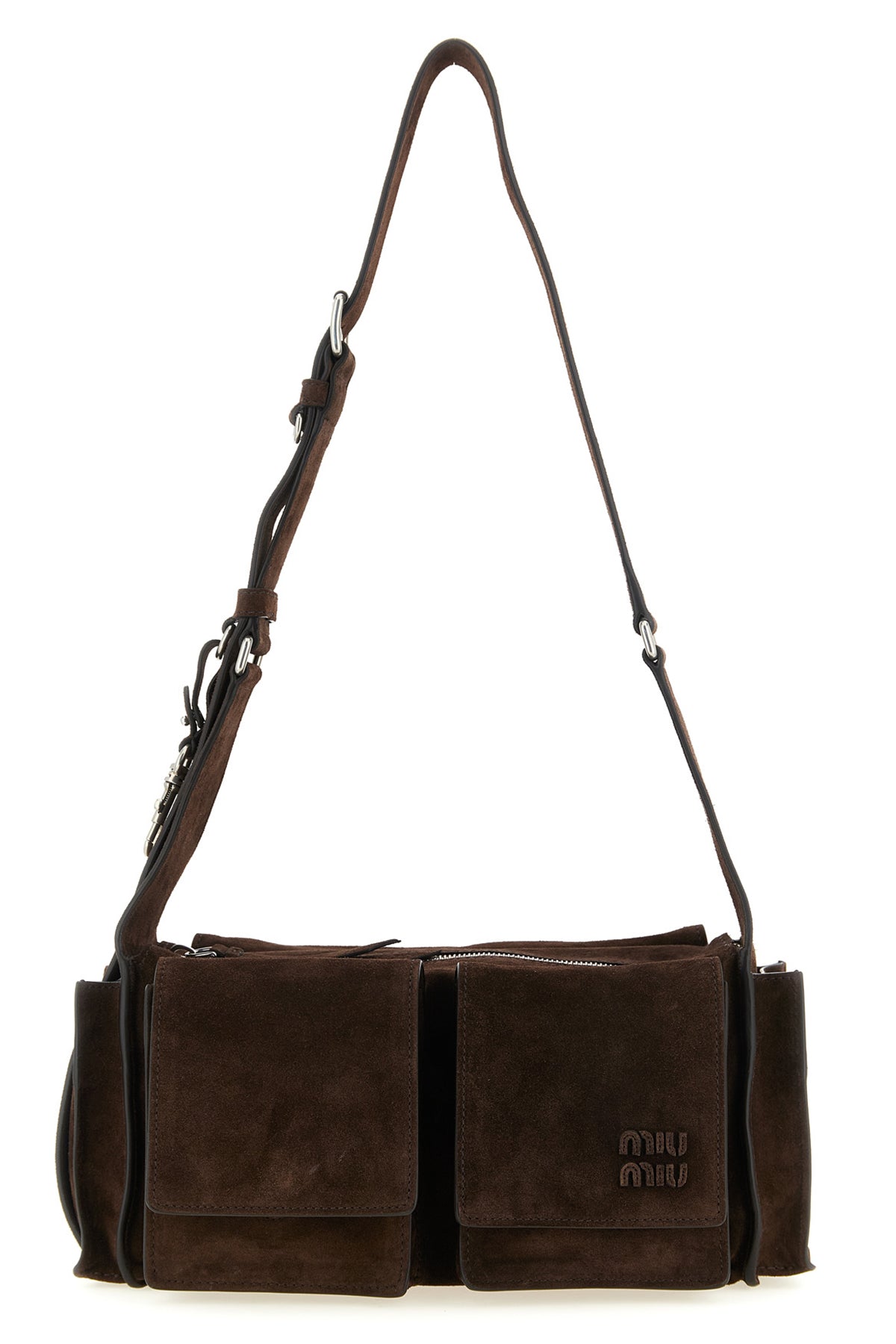 utilitaire suede crossbody bag
