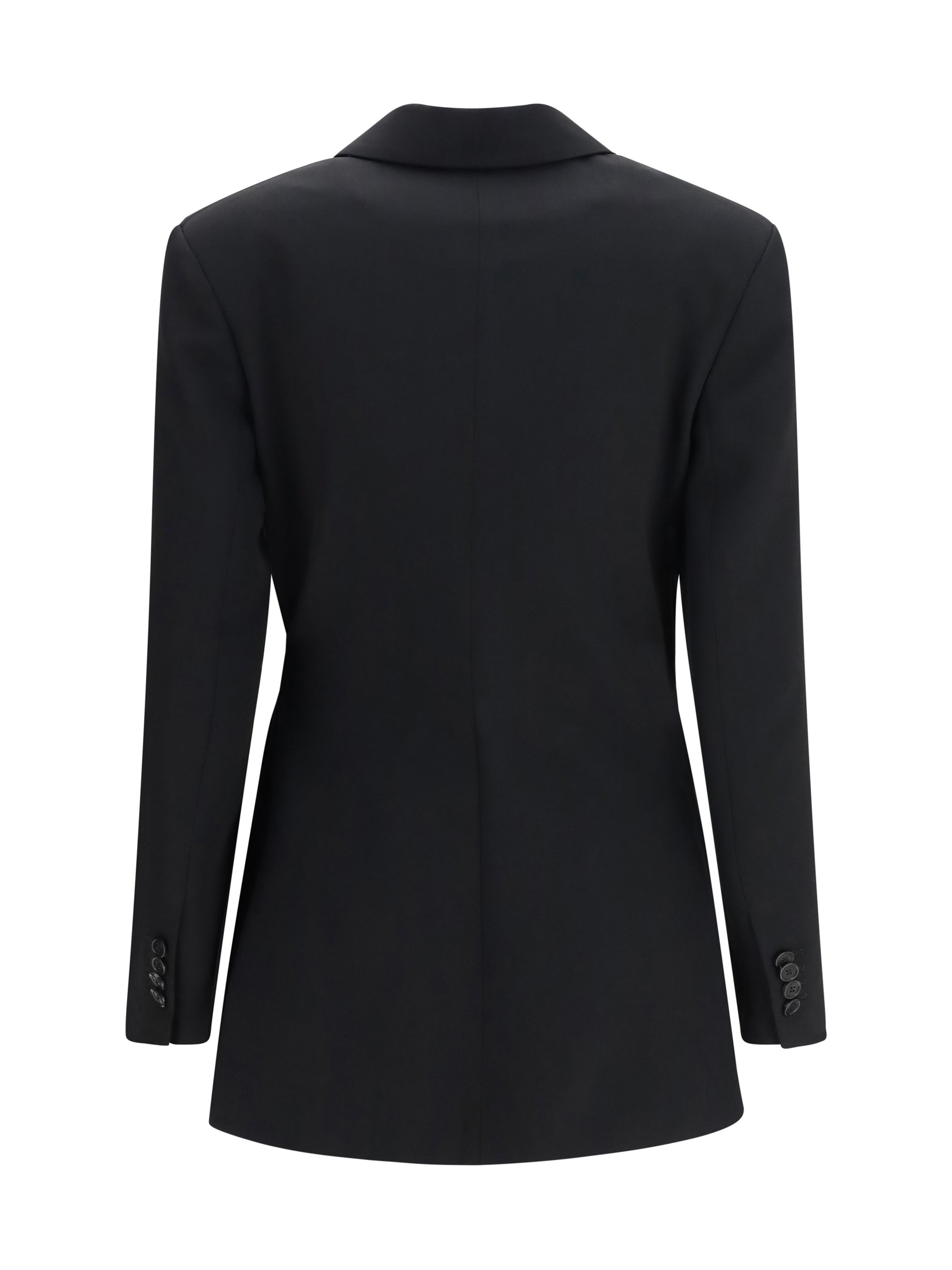 draped wool jacket with belt