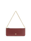 horizontal flat leather shoulder bag