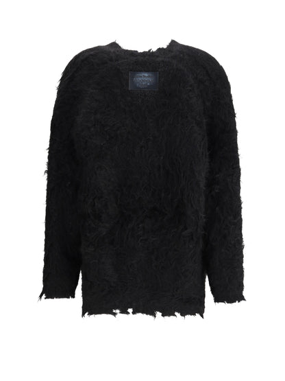 ACNE STUDIOS S-M oversized cardigan in mohair-wool blend