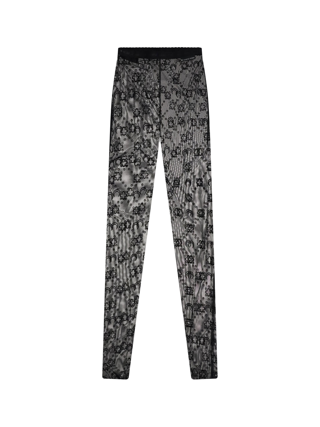 MARINE SERRE L recycled mesh flocked tights 