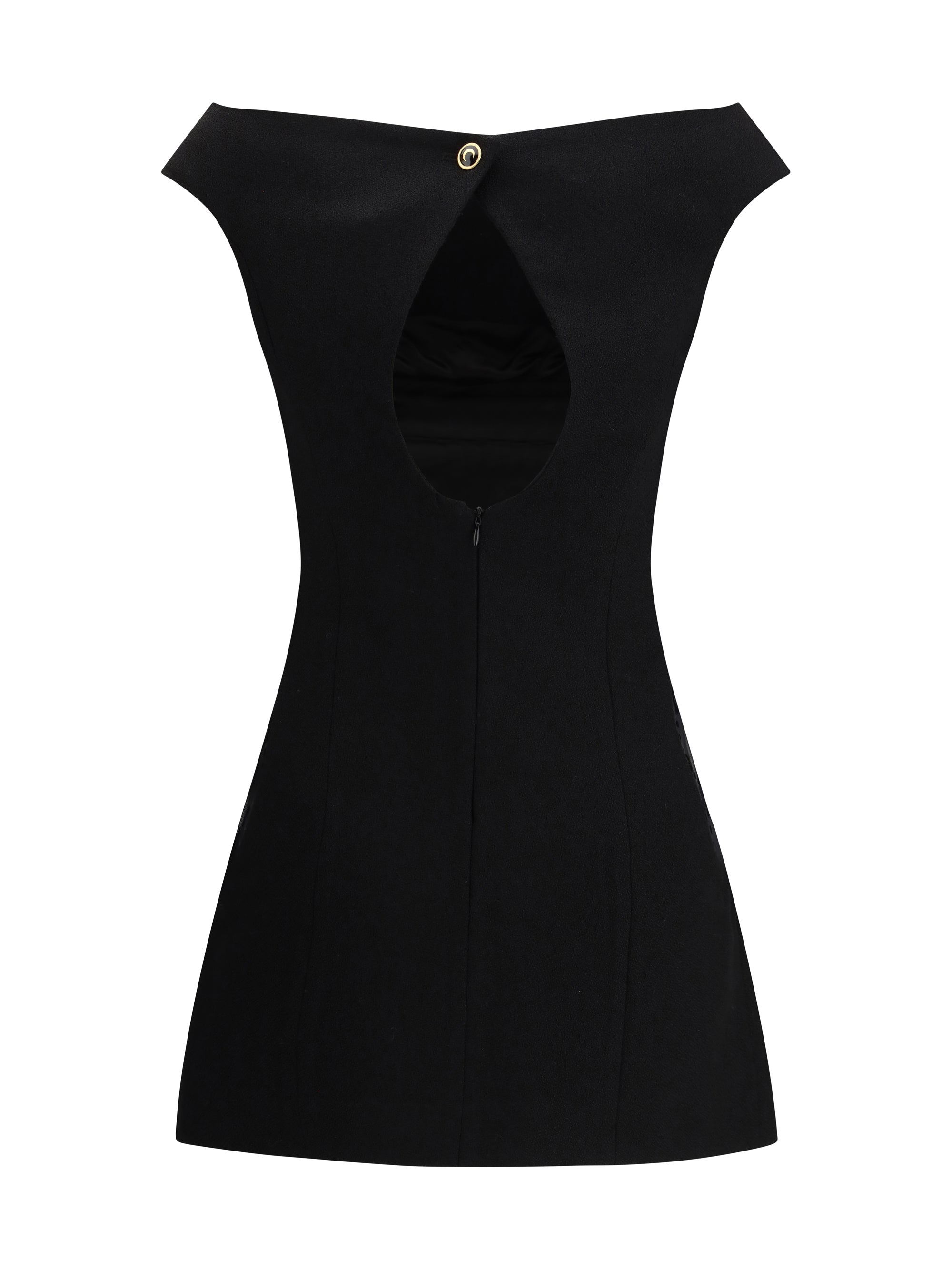 MARINE SERRE 36 wool bouclé sleeveless mini dress