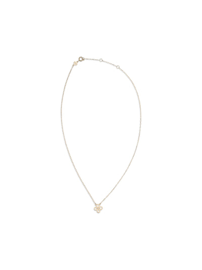 forget me not clover pendant necklace