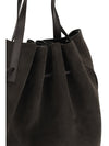 scallop suede shoulder bag
