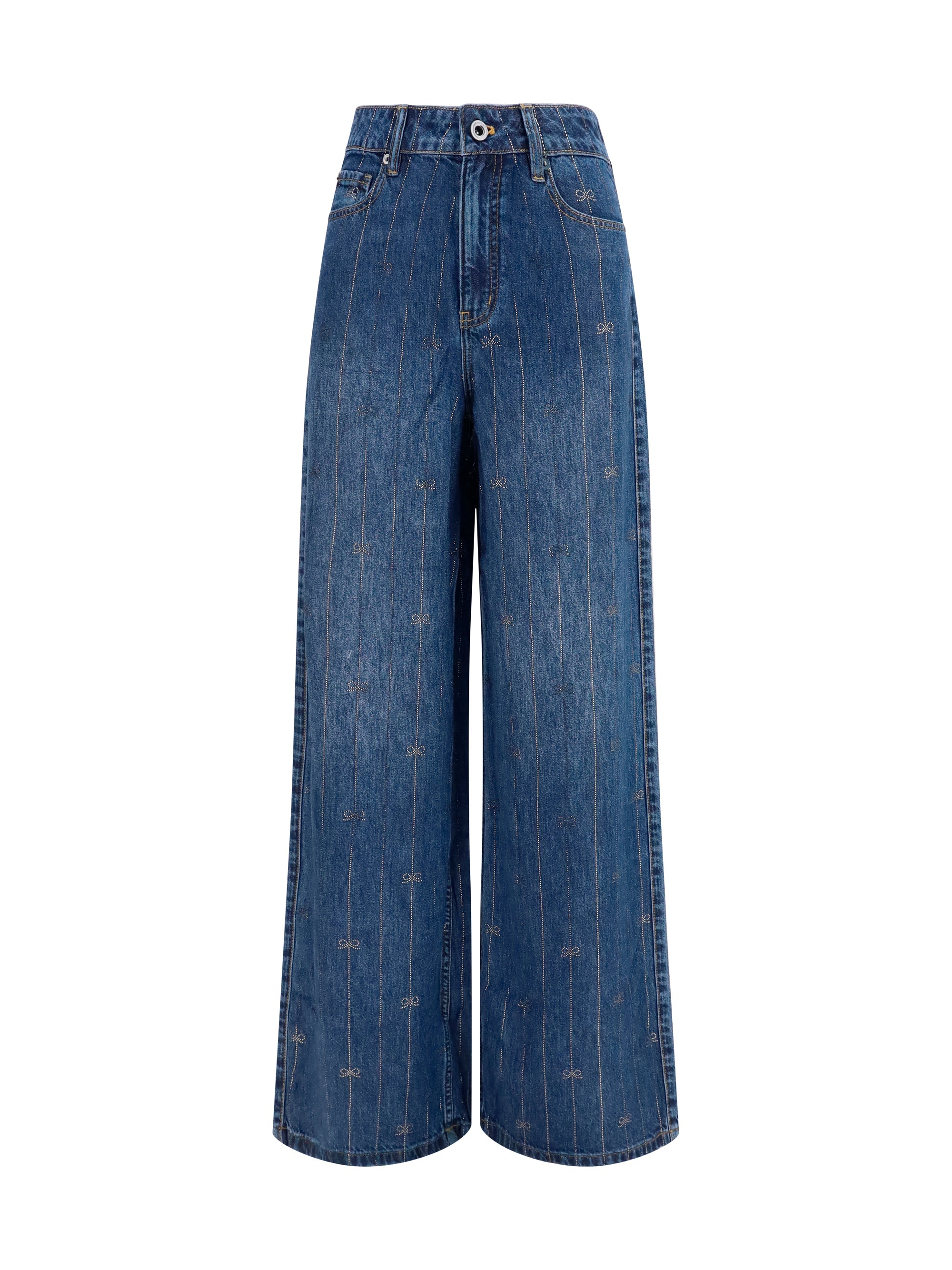 crystal-striped jeans
