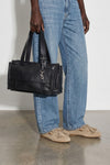 antiqued nappa leather shopping