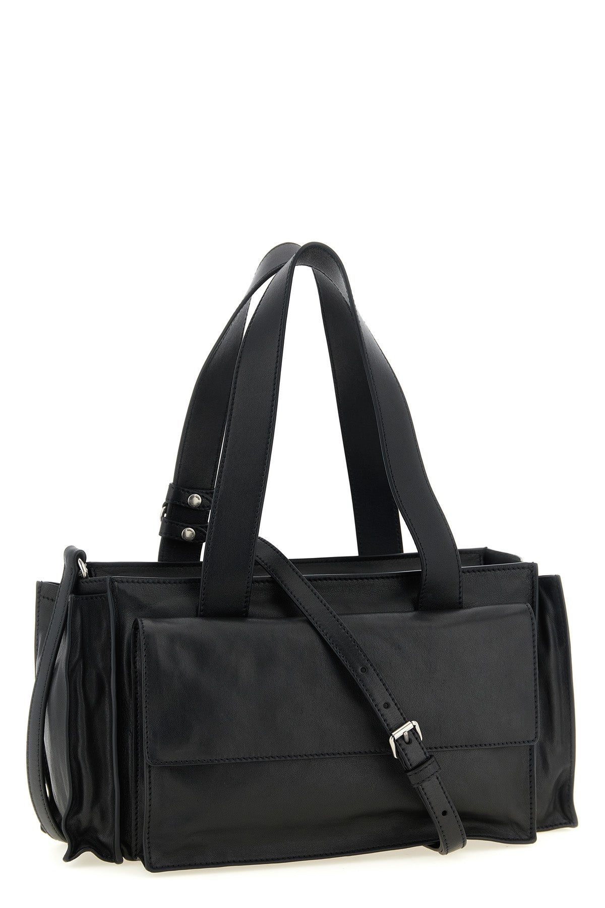 antiqued nappa leather shopping