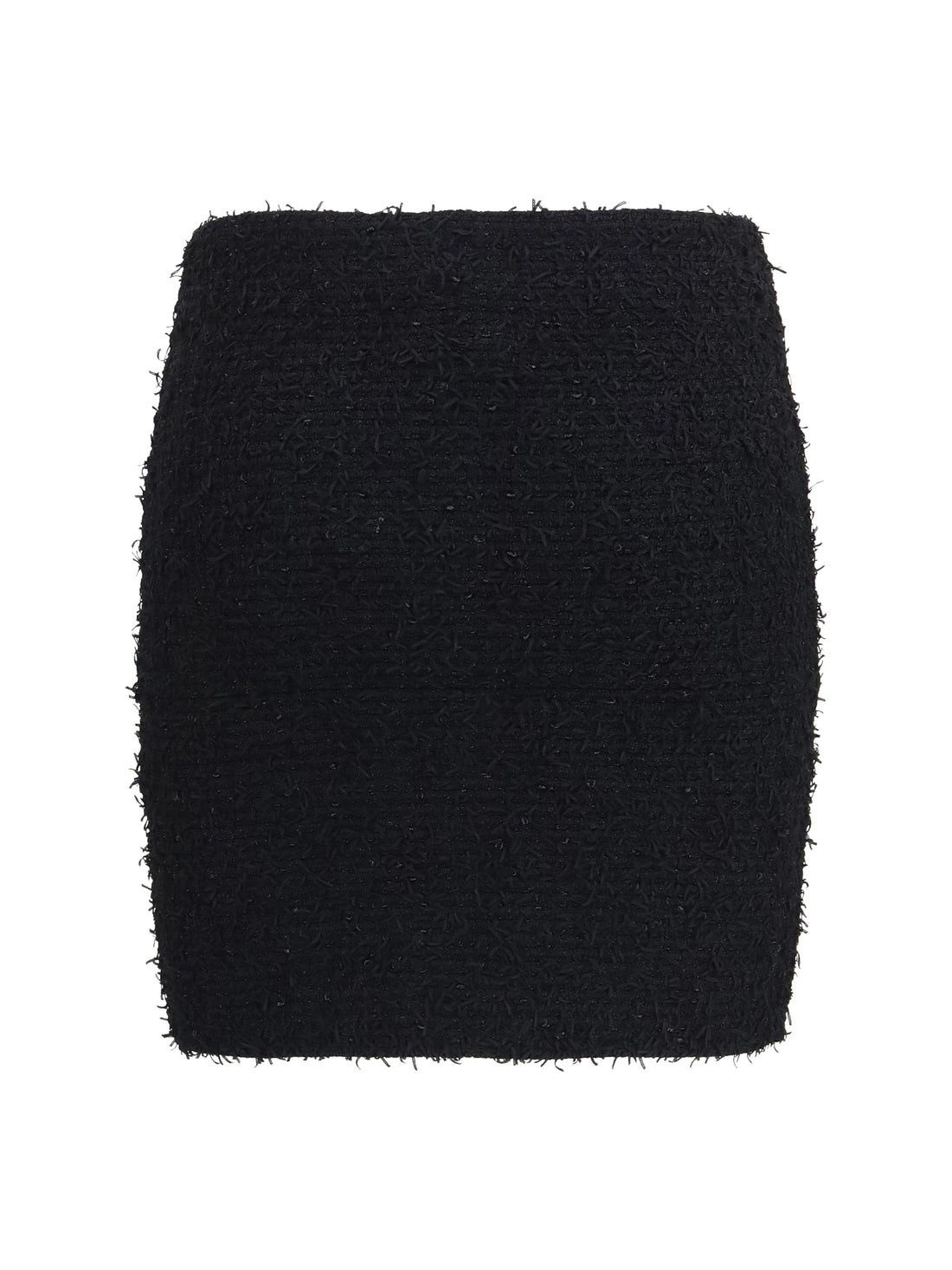 BALMAIN 36 tweed mini skirt with logo buttons