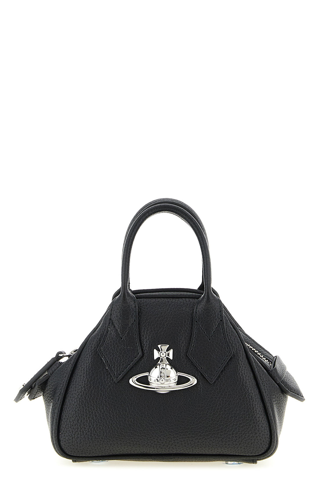 VIVIENNE WESTWOOD OS mini yasmine handbag in garnet-effect leather fabric
