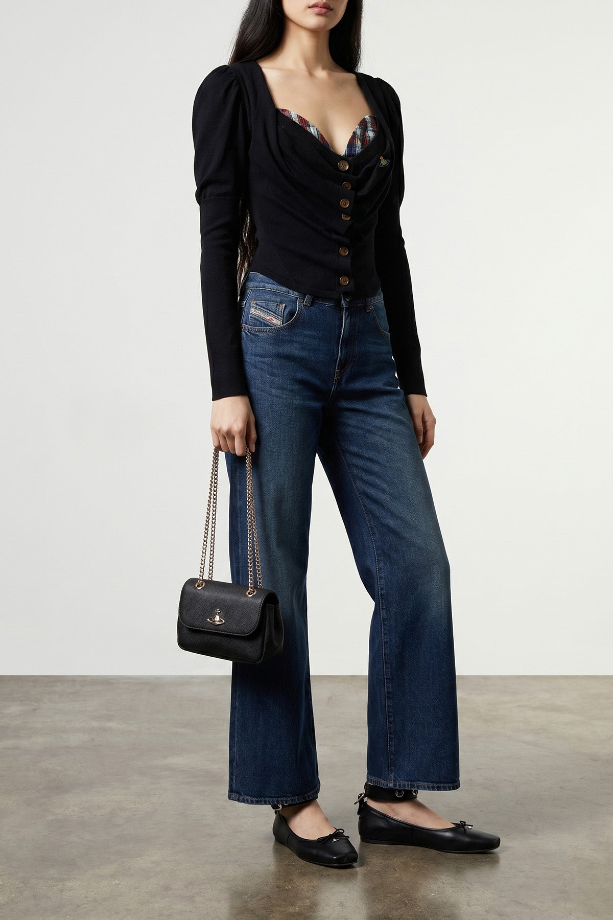small purse chain shoulder bag in saffiano leather