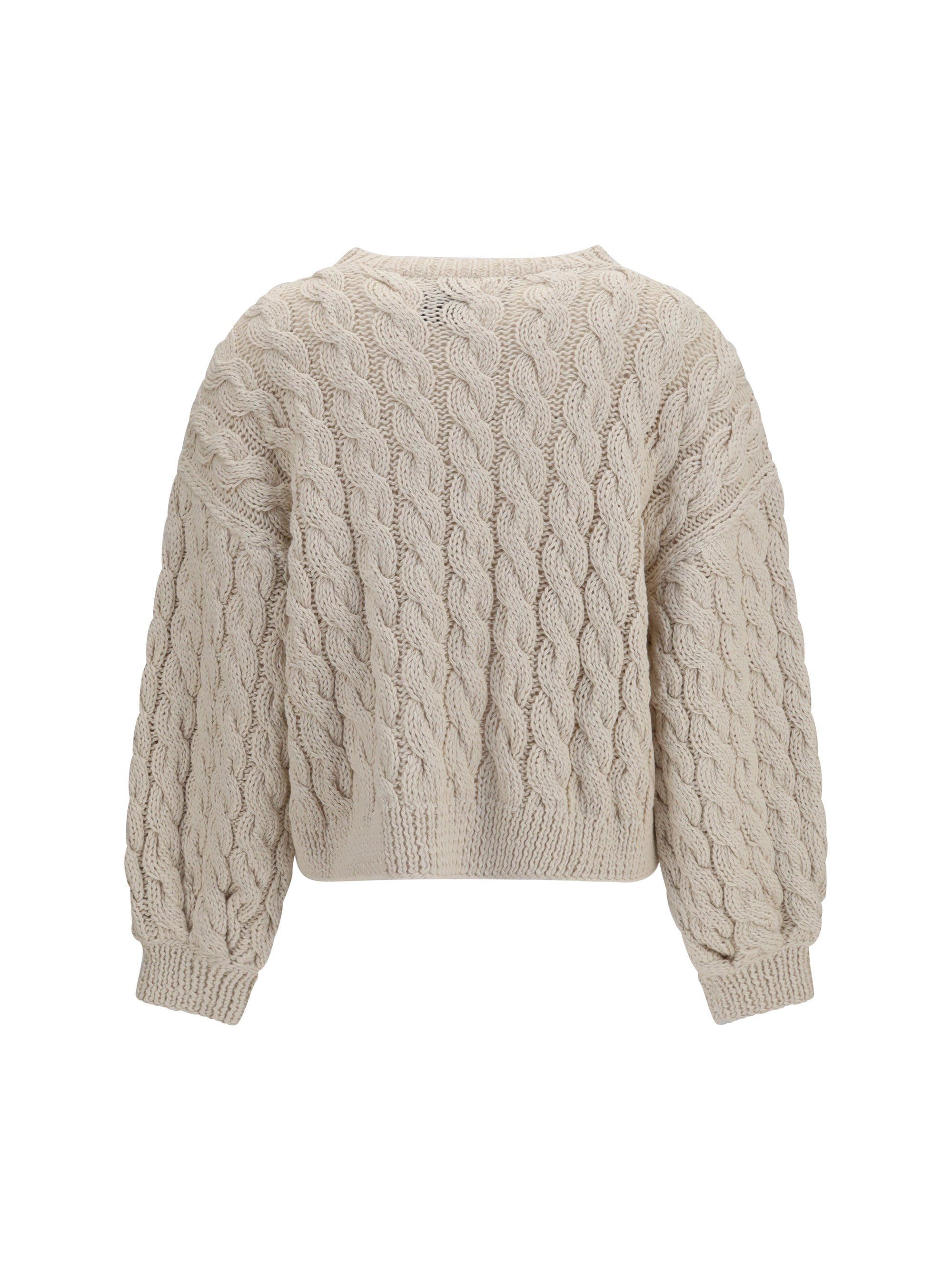 wool and cotton-blend midweight knit