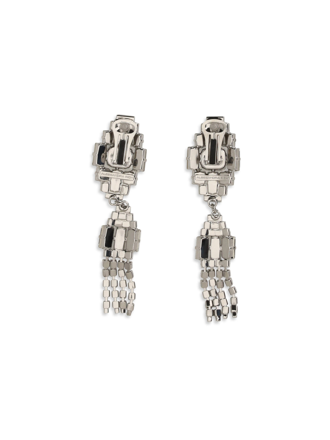 ALESSANDRA RICH OS silver-colored crystal drop earrings