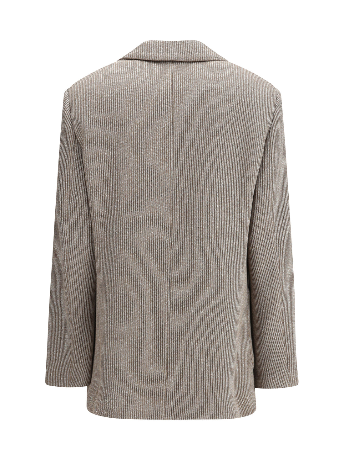 BRUNELLO CUCINELLI 40 ribbed deisgn lurex jacket