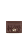 matelassé nappa leather card holder