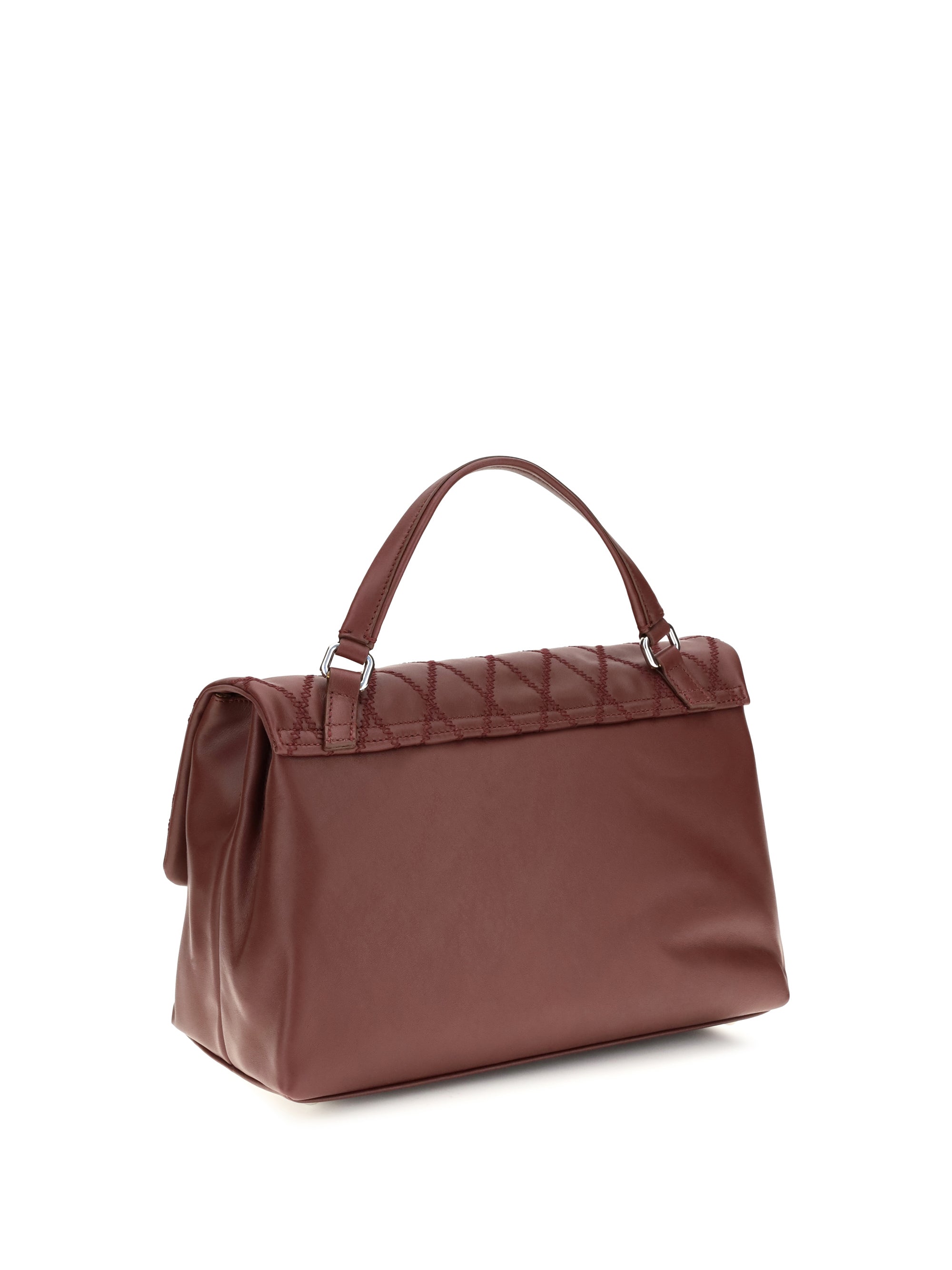 postina tramè leather top handle bag