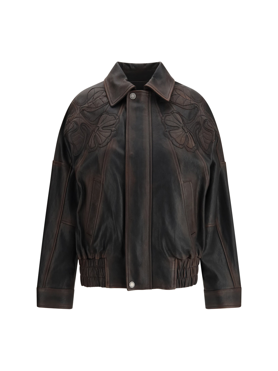 GOLDEN GOOSE 42 nappa leather bomber jacket