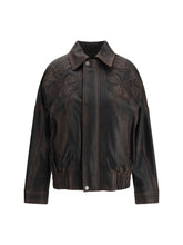 GOLDEN GOOSE 42 nappa leather bomber jacket
