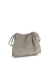 suede pouch bag