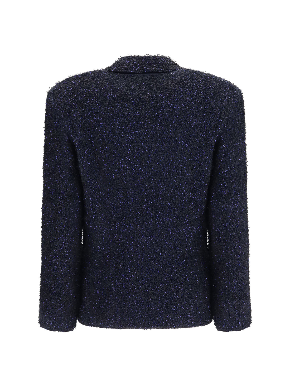 GIORGIO ARMANI 44 metallic-fiber viscose single-breasted blazer