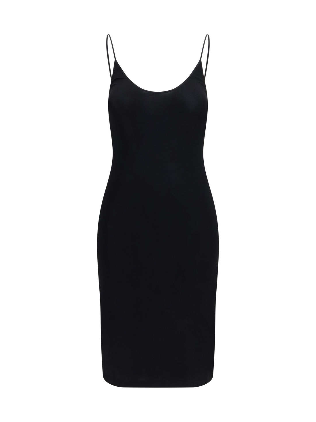 SAINT LAURENT M cassandre open-back ribbed-knit dress