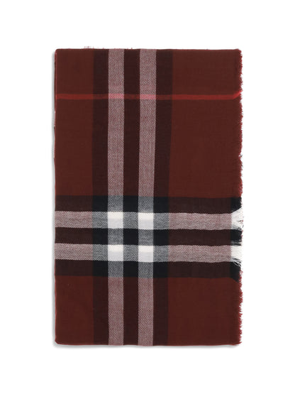 BURBERRY OS wool check wide scarf