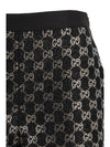 tweed wool lamé embroidered shorts