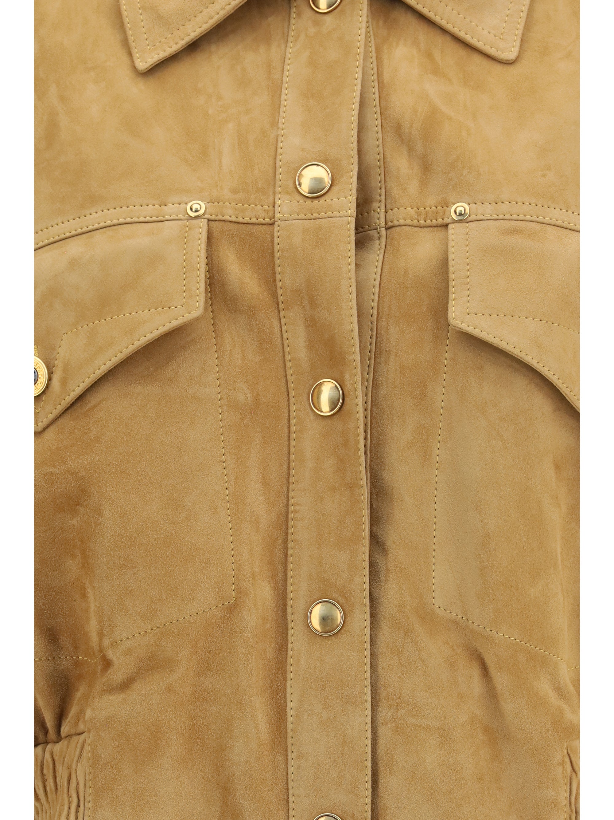 suede blouson jacket