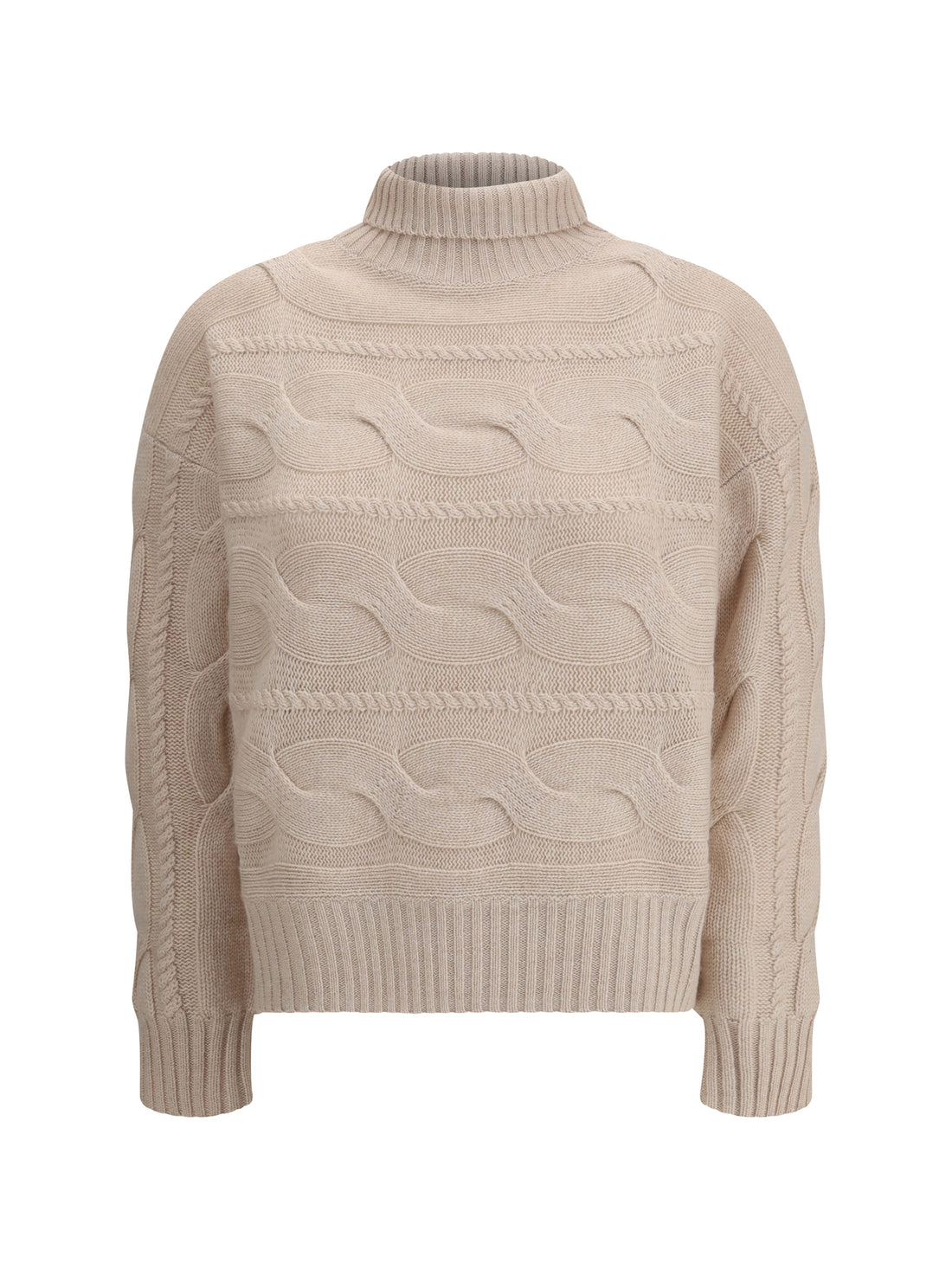 MAX MARA STUDIO L cable-knitted wool and cashmere sweater