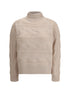 MAX MARA STUDIO L cable-knitted wool and cashmere sweater