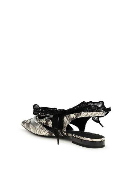 PINKO 36 python-print gianira ballerinas