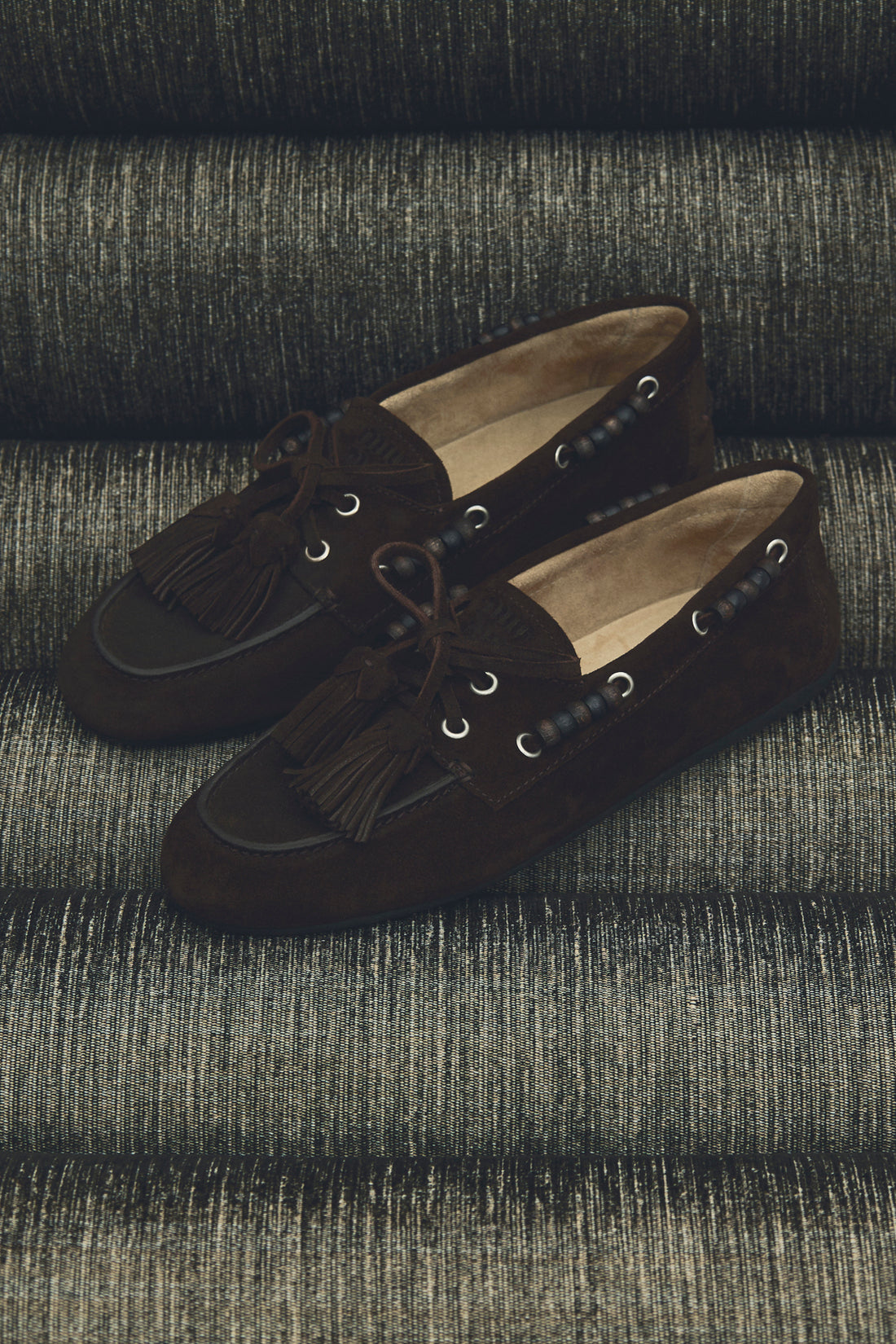 MIU MIU 36 suede boat shoe