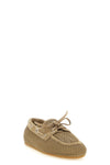 mesh and suede boat shoe