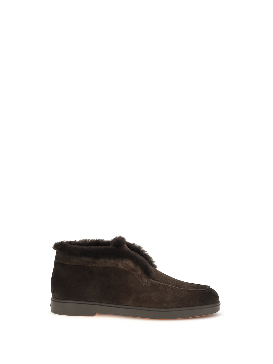 SANTONI 36 suede shearling ankle boots