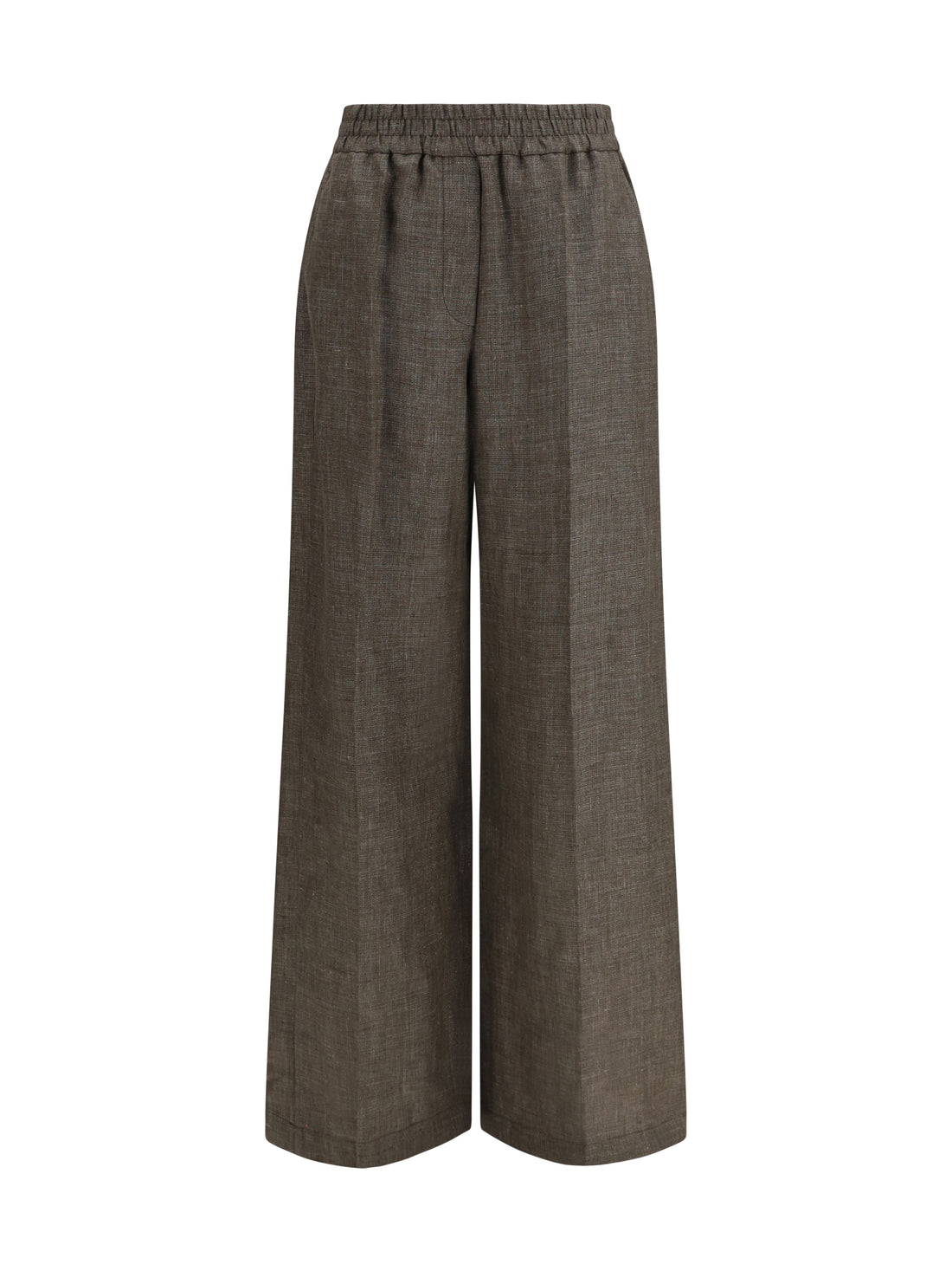BRUNELLO CUCINELLI 40 high-rise linen pants