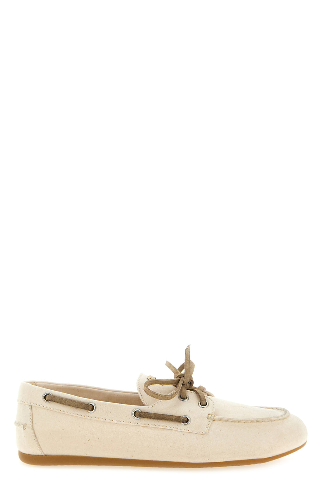 MIU MIU 36 deck canvas boat shoe
