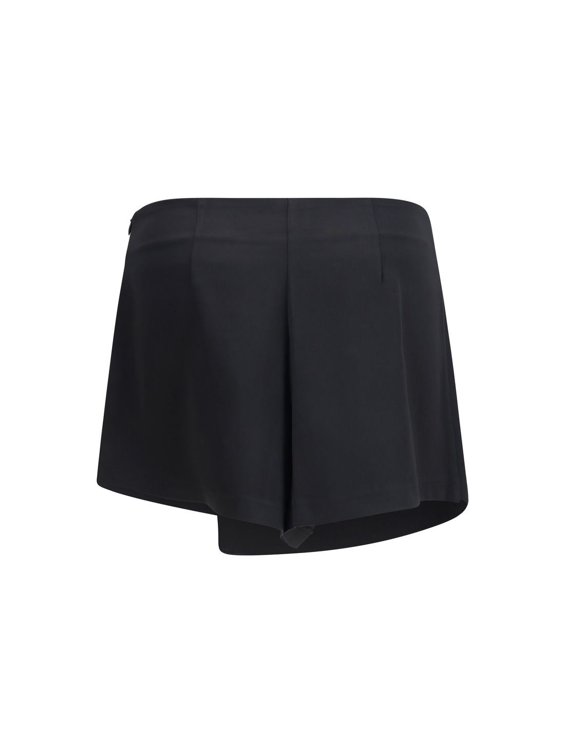 GCDS 38 satin mini skirt-shorts with logo trim