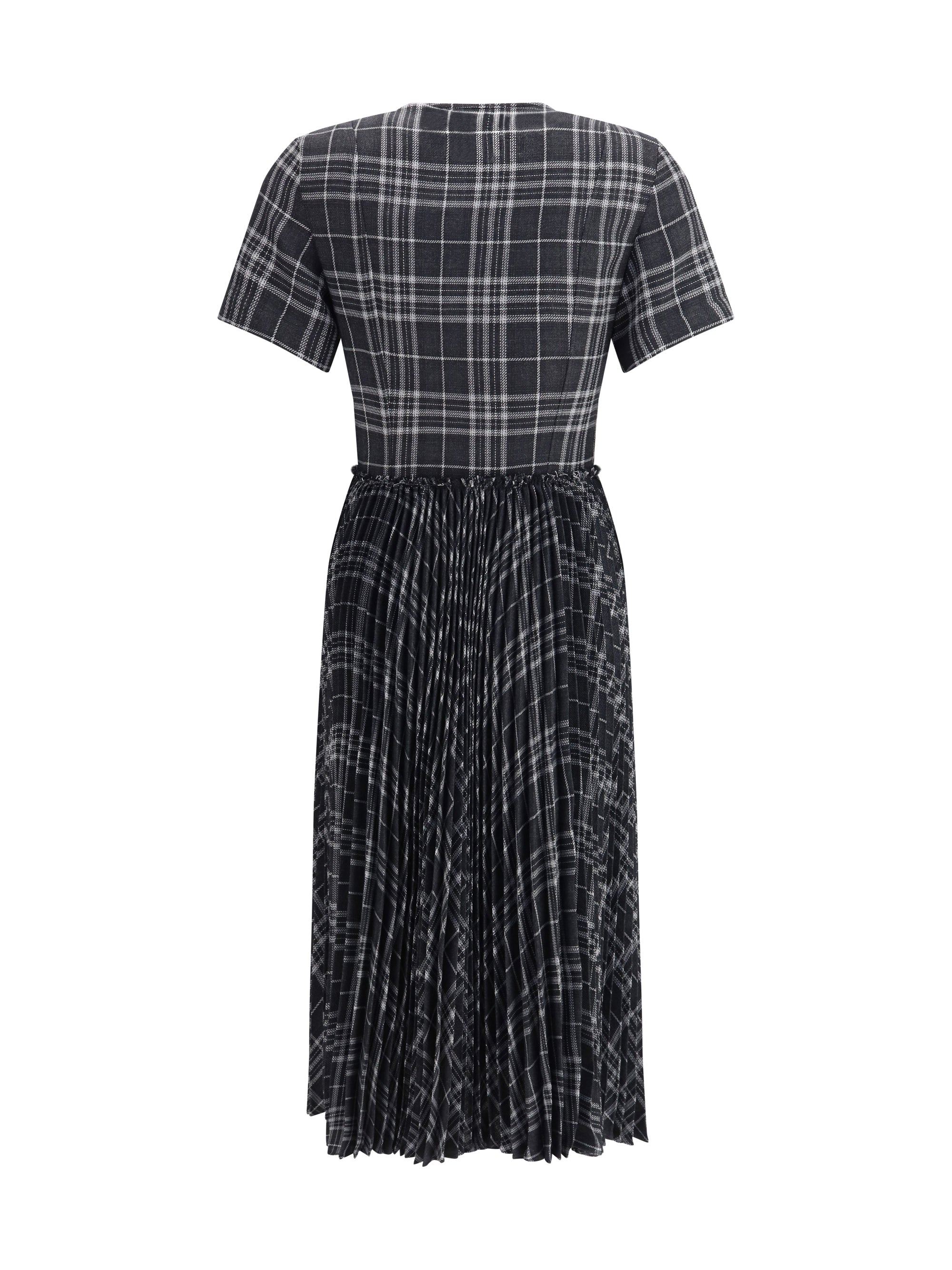BURBERRY 8 check wool blend kilt dress
