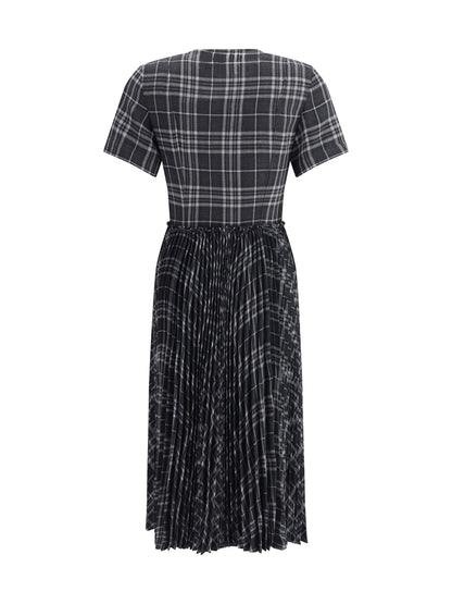 BURBERRY 8 check wool blend kilt dress