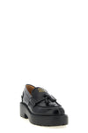 miu miu loafers in fine black calf leather reinterpret a wardrobe classic throug