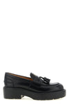 miu miu loafers in fine black calf leather reinterpret a wardrobe classic throug