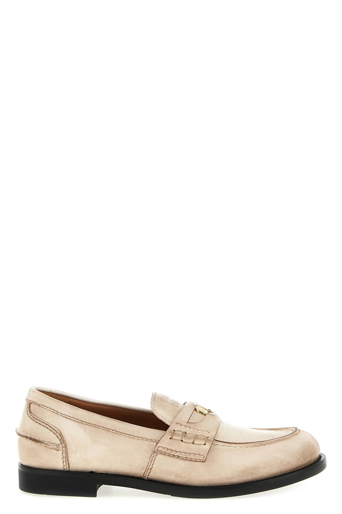 MIU MIU 36 waxed leather loafers