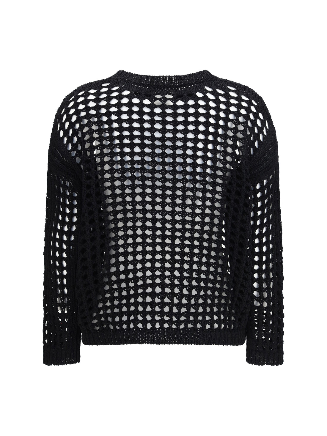 MAX MARA PURE L open-knit sweater in linen and cotton yarn