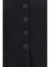 tailored wool-blend v-neck jacket