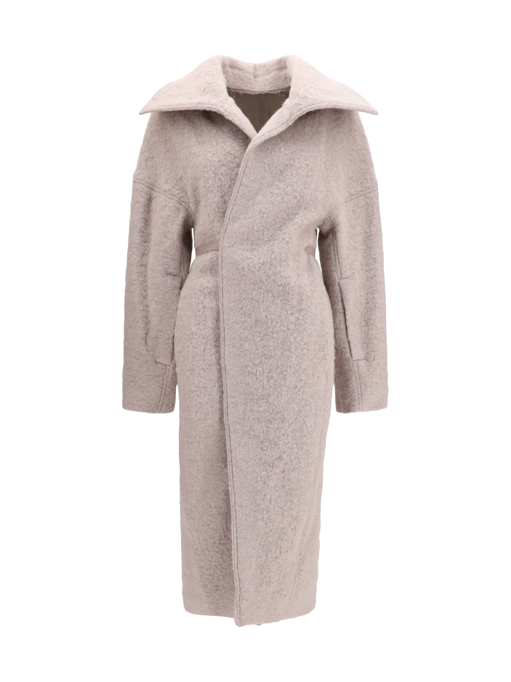 dracucollar belted coat