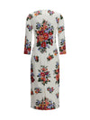 floral print stretch viscose dress