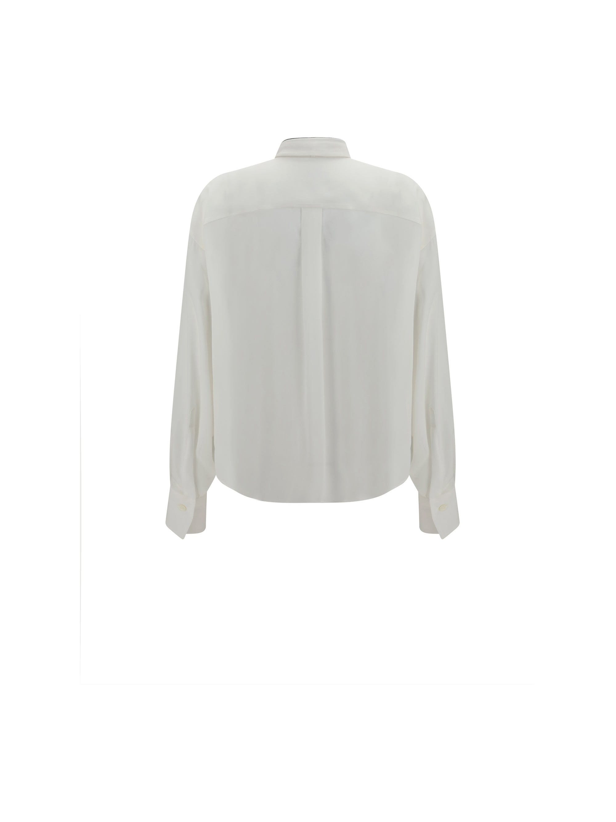 silk crêpe de chine shirt with tie