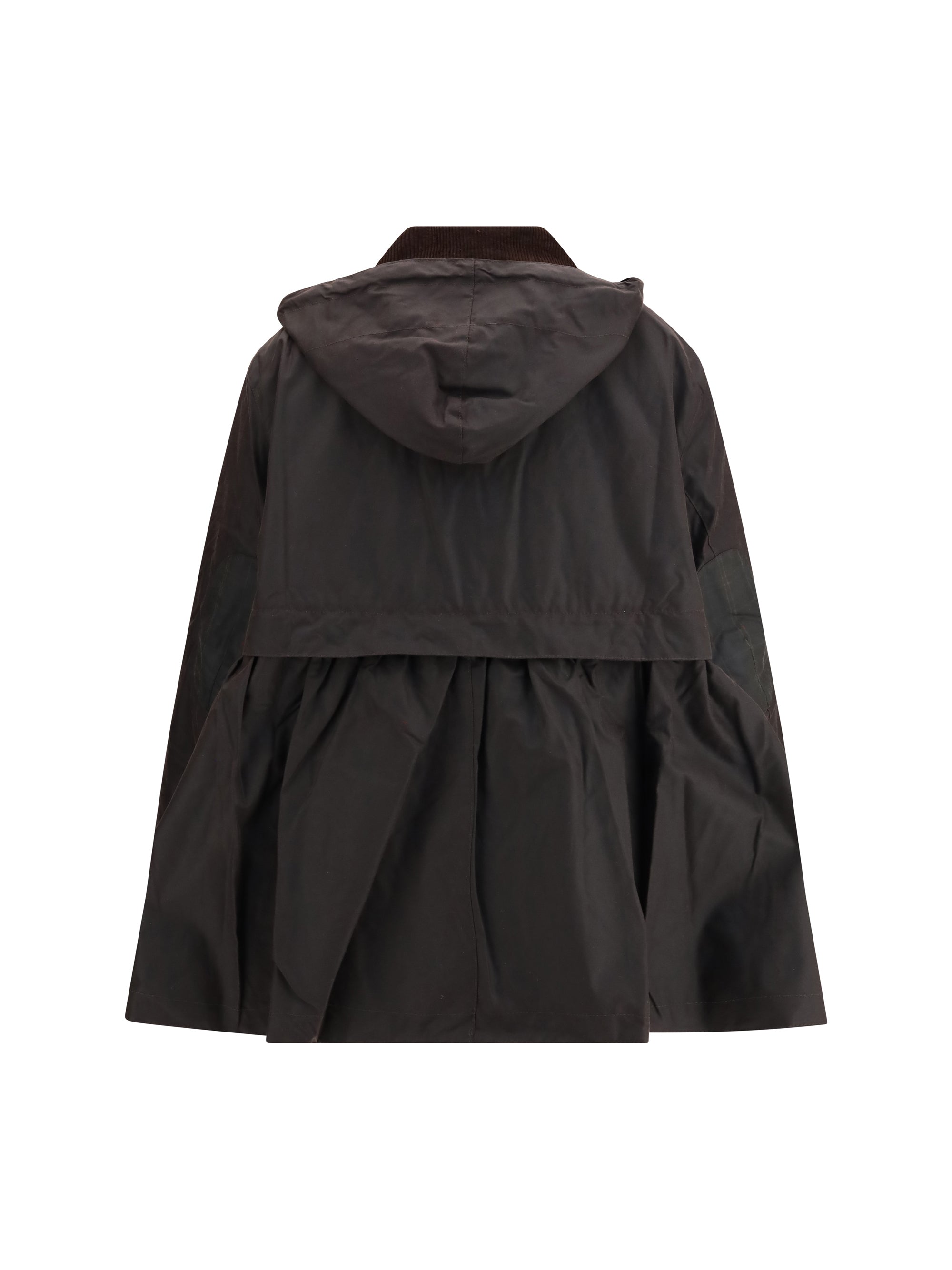 waxed peplum jacket by barbour x ganni