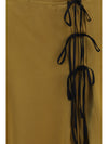 satin midi skirt with tie details