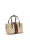mini boston handbag with web stripe