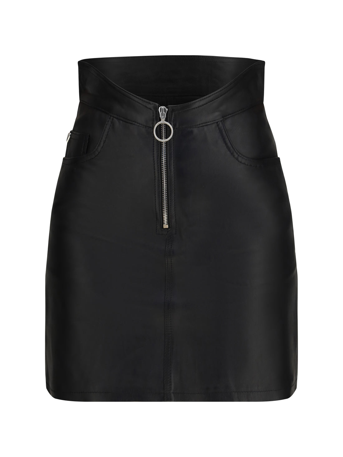 FIORUCCI 40 leather mini skirt with zip